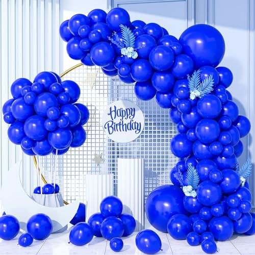 Luftballons Dunkelblau, 130Stück Matt Tief Blaue Ballons Girlande 18/12/10/5 Zoll Männer Junge Kind Geburtstag Hochzeit Jahrestag Verlobung Valentinstag Bachelor Karneval Brautparty Deko von Party Forest