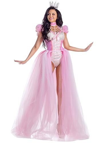 Party King Puderquasten-Kostüm für Damen und Erwachsene, Pink, 1X von Party King