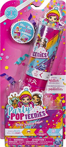 Party Popteenies Double Surprise Poppers - Doppelüberraschungs Popper - Konfettikanone - Sammelpüppchen - Party feiern von Spin Master