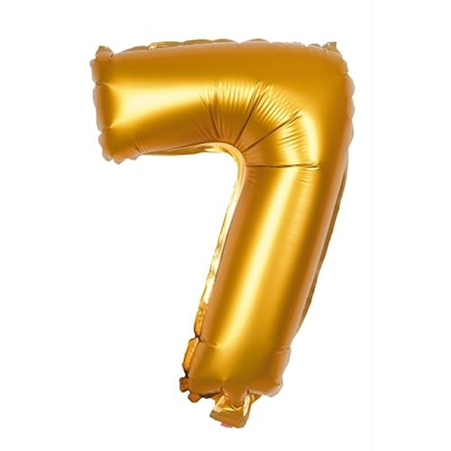 Party Pro 333787, Ballon mylar 36cm CHIFFRE 7, Or von Party Pro