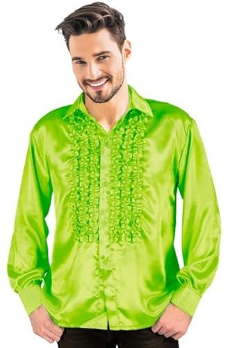 Party Pro 8653191XL, Chemise Disco Satin Vert, Adulte XL von Party Pro