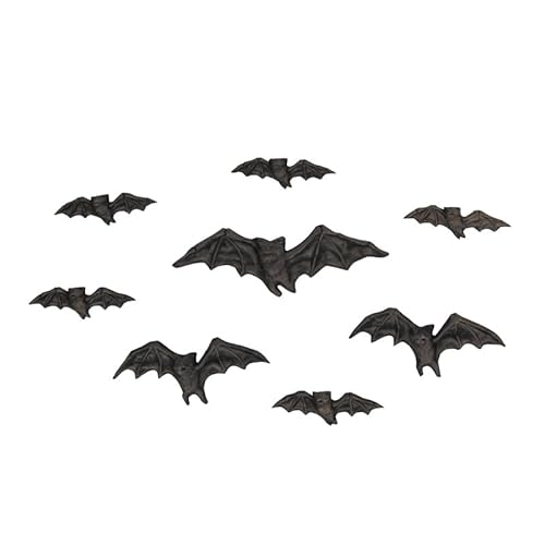 Party Pro 902153, Set de 8 chauves-Souris Noires 18 à 37 cm von Party Pro