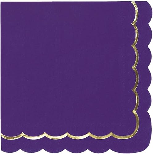 Party Pro 913VS, Sachet de 16 Serviettes, Violet et or von Party Pro