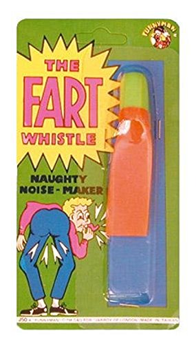 Bristol Novelty GJ451 Fart Whistle | Red and Blue | Pack of 1 Pfeife, Cartoon, Mehrfarbig von Bristol Novelty