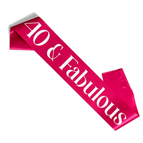 Party to Be 40 & Fabulous Sash Geburtstagsdekoration Rosa Rot von Party to Be