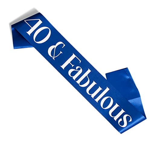 Party to Be 40 & Fabulous Sash Geburtstagsfeier Dekoration blau von Party to Be