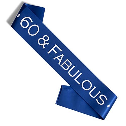 Party to Be 60 & Fabulous Sash Geburtstagsfeier Dekoration blau von Party to Be