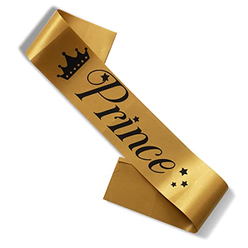 Party to Be Prince Sash Geburtstagsparty Dekoration Abschlussball Gold von Party to Be