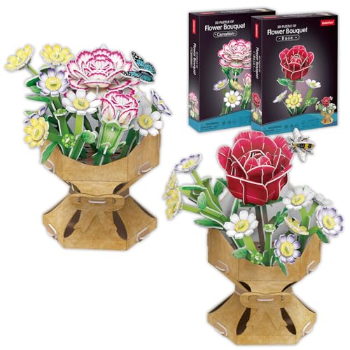 3D-Puzzle Blume DIY Rose + Nelke | 2er Pack 3D-Puzzle für Erwachsene und Kinder | Modellbausätze zum Zusammenbauen von künstlichen Blumen | 120 Teile | 3D-Puzzles | Geschenke zum Valentinstag oder 3D-Puzzle Blume DIY Rose + Nelke | 2er Pack 3D-Puzzle für Erwachsene und Kinder | Modellbausätze zum Zusammenbauen von künstlichen Blumen | 120 Teile | 3D-Puzzles | Geschenke zum Valentinstag oder von Party town