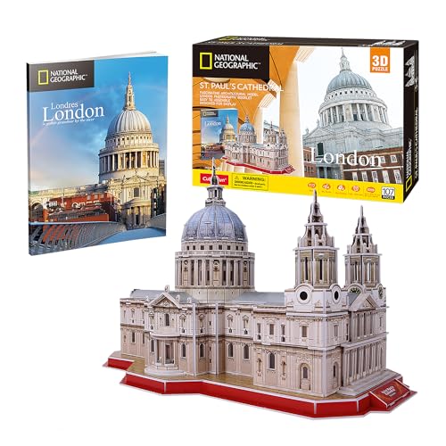 National Geographic - 3D Puzzle St. Paul | 3D Puzzle Kinder Ab 8 | 3D Puzzle Kinder Und 3D Puzzle Erwachsene | Geschenk Für Kinder | Modellbausatz Erwachsene | 107 Teilen von Party town