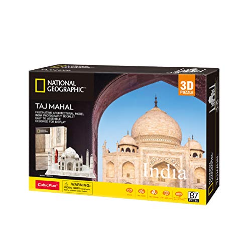 Party town DS0981H 3D-Puzzle National Geographic Taj Mahal, bunt von World Brands