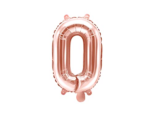 Foil Balloon Letter "O" 35cm rose gold von PartyDeco