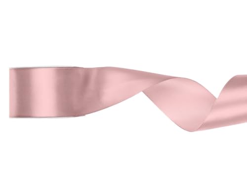 PartyDeco Satin Geschenkband helles roségold 25m 50mm breit von PartyDeco