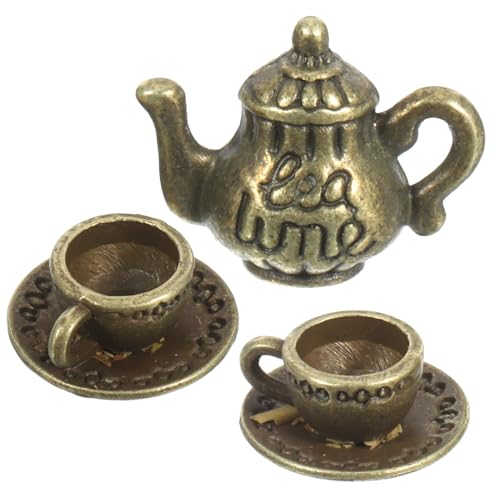 PartyKindom 1 Satz Miniatur Set aus Dekorative Mini mit Teetasse Vintage Stil für Puppenhäuser Küchendekoration Kompakt und Langlebig PartyKindom 1 Satz Miniatur Set aus Dekorative Mini mit Teetasse Vintage Stil für Puppenhäuser Küchendekoration Kompakt und Langlebig von PartyKindom