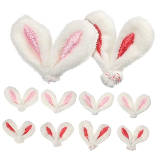 PartyKindom 10 Stück Teiliges DIY Plüsch Hasenohren aus Stoff Kleine Weiche Bunny Ears für Haarclips und Kostümzubehör Vielseitige Dekoration für Puppen Kuscheltiere Party und Ostern PartyKindom 10 Stück Teiliges DIY Plüsch Hasenohren aus Stoff Kleine Weiche Bunny Ears für Haarclips und Kostümzubehör Vielseitige Dekoration für Puppen Kuscheltiere Party und Ostern von PartyKindom