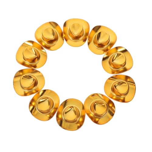 PartyKindom 10 Stück Teiliges Mini Cowboy Hüte Glitzernd Kleine Puppenaccessoires Vielseitig Einsetzbar für Basteln Dekoration Schlüsselanhänger und Handyzubehör PartyKindom 10 Stück Teiliges Mini Cowboy Hüte Glitzernd Kleine Puppenaccessoires Vielseitig Einsetzbar für Basteln Dekoration Schlüsselanhänger und Handyzubehör von PartyKindom