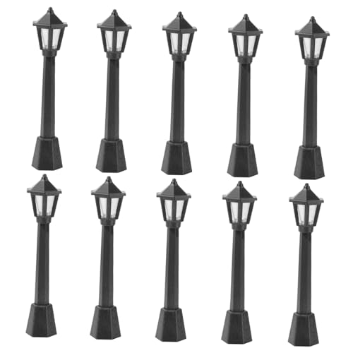PartyKindom 10 Stück Teiliges Miniatur Straßenlaternen Modell aus Schwarzem Harz Realistische Mikroskopische Lampen für Puppenhaus und Modellbau Dekoration Umweltfreundlich und Detailreich PartyKindom 10 Stück Teiliges Miniatur Straßenlaternen Modell aus Schwarzem Harz Realistische Mikroskopische Lampen für Puppenhaus und Modellbau Dekoration Umweltfreundlich und Detailreich von PartyKindom