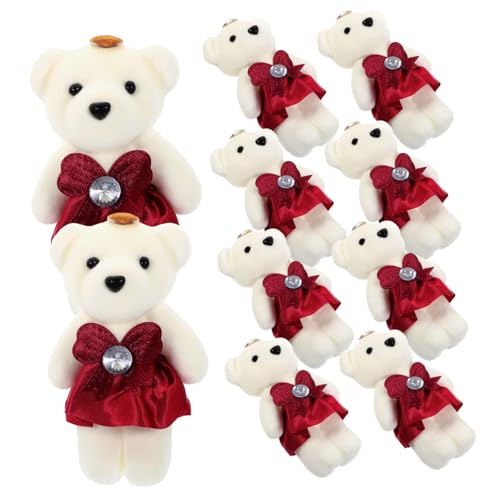 PartyKindom 10 Stück Teiliges Weicher Plüschbären Dekorative Stofftier Bären für Blumensträuße Niedliche Kuscheltiere als Hochzeitsgeschenk Leichte Langlebige Bärenpuppen für Blumendekoration PartyKindom 10 Stück Teiliges Weicher Plüschbären Dekorative Stofftier Bären für Blumensträuße Niedliche Kuscheltiere als Hochzeitsgeschenk Leichte Langlebige Bärenpuppen für Blumendekoration von PartyKindom