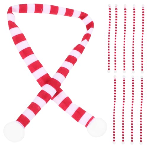 PartyKindom 10 Stück Teiliges Weihnachtsdeko Mini Schals aus Gestreiftem Samtstoff Langlebige DIY Weinflaschenschals und Puppenzubehör Vielseitig für Dekoration und Bastelprojekte PartyKindom 10 Stück Teiliges Weihnachtsdeko Mini Schals aus Gestreiftem Samtstoff Langlebige DIY Weinflaschenschals und Puppenzubehör Vielseitig für Dekoration und Bastelprojekte von PartyKindom