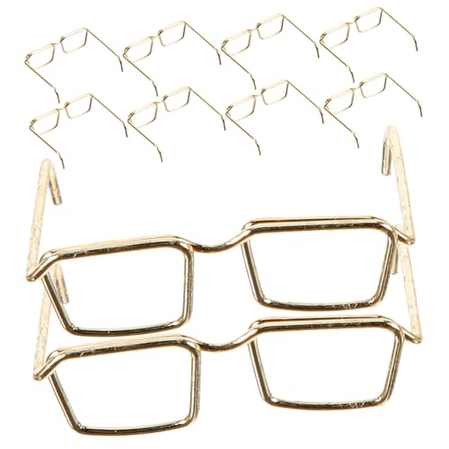 PartyKindom 10 Teiliges Mini Metallbrillenrahmen ohne Gläser für Puppen Goldfarbene Runde Brillengestelle Leicht an Abzuziehen Modisches Puppenzubehör für Sammler PartyKindom 10 Teiliges Mini Metallbrillenrahmen ohne Gläser für Puppen Goldfarbene Runde Brillengestelle Leicht an Abzuziehen Modisches Puppenzubehör für Sammler von PartyKindom