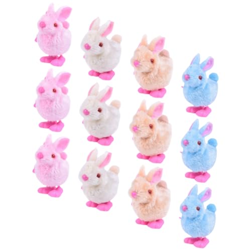 PartyKindom 12 Stück Teiliges Aufziehbares Plüsch Kaninchen Lustiges Hüpfendes Hasenmodell für Weiche Stofftiere als Ostergeschenk und Partydeko Buntes für Mädchen und Jungen PartyKindom 12 Stück Teiliges Aufziehbares Plüsch Kaninchen Lustiges Hüpfendes Hasenmodell für Weiche Stofftiere als Ostergeschenk und Partydeko Buntes für Mädchen und Jungen von PartyKindom