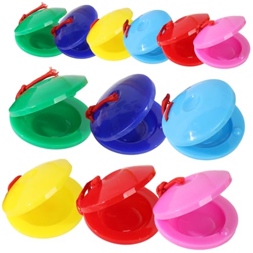 PartyKindom 12 Stück Teiliges Kastagnetten Musikalische Früherziehung Rhythmische Schlaginstrumente Pädagogisch Geeignet für Jungen und Mädchen zur Sensorischen Entwicklung PartyKindom 12 Stück Teiliges Kastagnetten Musikalische Früherziehung Rhythmische Schlaginstrumente Pädagogisch Geeignet für Jungen und Mädchen zur Sensorischen Entwicklung von PartyKindom