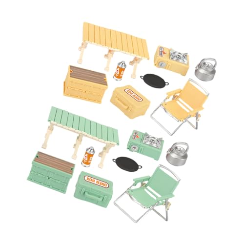 PartyKindom 16 Stück Teiliges Miniatur Camping Spielset mit Klappbarem Stuhl und Tisch Realistisches Outdoor für Vielseitig für Indoor und Outdoor Rollenspiele Tragbar und PartyKindom 16 Stück Teiliges Miniatur Camping Spielset mit Klappbarem Stuhl und Tisch Realistisches Outdoor für Vielseitig für Indoor und Outdoor Rollenspiele Tragbar und von PartyKindom