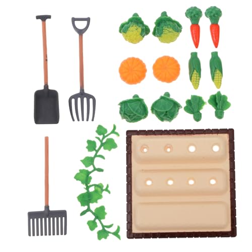 PartyKindom 1Satz Mini Modell Gemüsefeld Szenen Dekorationsset mit Farmwerkzeugen Teiliges für Landschaften und Puppenhäuser Langlebig und Leicht für Fotografie PartyKindom 1Satz Mini Modell Gemüsefeld Szenen Dekorationsset mit Farmwerkzeugen Teiliges für Landschaften und Puppenhäuser Langlebig und Leicht für Fotografie von PartyKindom