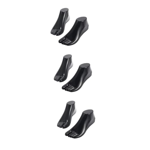 PartyKindom 2 Paar Fußmodell Socken für Männer Herrensandale Kette Anzeige schuhspanner schuhteppich damen sandalen Herren-Sneaker Schuhhalter Schuhe für Erwachsene unterstützen Plastik Black von PartyKindom