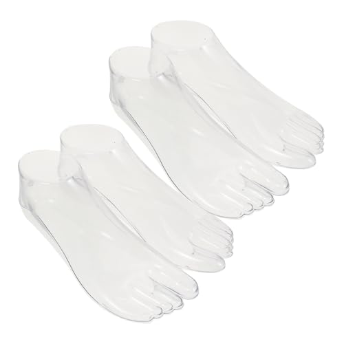 PartyKindom 2 Paar Schuh-Display-Requisiten Fuß Schaufensterpuppe Schuhe Knöchel Zubehör Zehe Schuh-Display-Modell Schuh-Präsentationsmodell sandalen gefälschter Fuß Sockenmodell Transparent von PartyKindom