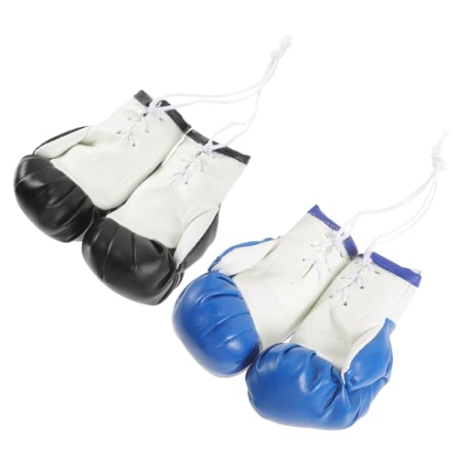 PartyKindom 2 Paar freistehender Boxsack Handschuhe Boxen Kette Puppen schlüsselanhänger boxhandschuh anhänger geburtstagsgeschenke eincremehilfe hängender Boxhandschuh Box-Anhänger PVC von PartyKindom