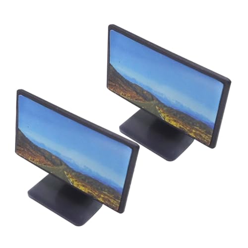 PartyKindom 2 STK. Maßstab Robuste Plastik Tv für Puppenhaus Zubehör Realistische Wohnzimmer Deko Langlebige Miniatur Wohnaccessoires PartyKindom 2 STK. Maßstab Robuste Plastik Tv für Puppenhaus Zubehör Realistische Wohnzimmer Deko Langlebige Miniatur Wohnaccessoires von PartyKindom