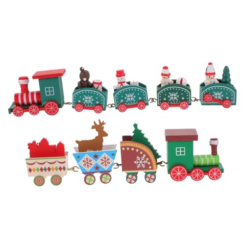 PartyKindom 2 Sätze Holz Weihnachtszug Bunte Sichere Tisch und Schaufensterdeko für Langlebige Holzspielzeug Eisenbahn als Festliche Weihnachtsdekoration PartyKindom 2 Sätze Holz Weihnachtszug Bunte Sichere Tisch und Schaufensterdeko für Langlebige Holzspielzeug Eisenbahn als Festliche Weihnachtsdekoration von PartyKindom