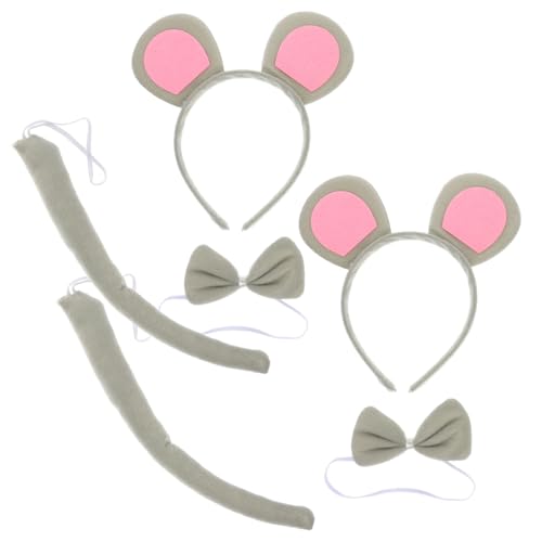 PartyKindom 2 Sätze Mausohren Haarreif Set mit Schleife und Cosplay Kostümzubehör für Mädchen Party Karneval Verkleidung und Langlebig für Fasching und Modeevents PartyKindom 2 Sätze Mausohren Haarreif Set mit Schleife und Cosplay Kostümzubehör für Mädchen Party Karneval Verkleidung und Langlebig für Fasching und Modeevents von PartyKindom