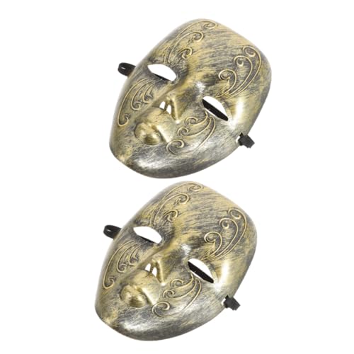 PartyKindom 2 Stück Klassische Masquerade Masken für Damen und Herren Vollgesichtsdesign mit Filigraner Verzierung für Halloween Karneval Maskenball und Themenpartys PartyKindom 2 Stück Klassische Masquerade Masken für Damen und Herren Vollgesichtsdesign mit Filigraner Verzierung für Halloween Karneval Maskenball und Themenpartys von PartyKindom