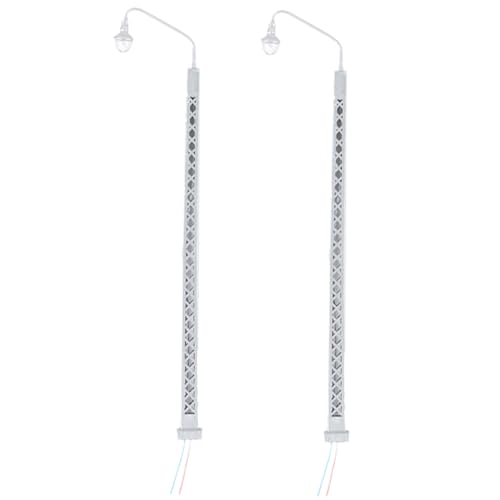 PartyKindom 2 Stück Maßstab Weißes Licht Abs Metall Modellbahn Zubehör Sandtisch Dekoration DIY Landschaftslampe für Miniaturhäuser PartyKindom 2 Stück Maßstab Weißes Licht Abs Metall Modellbahn Zubehör Sandtisch Dekoration DIY Landschaftslampe für Miniaturhäuser von PartyKindom