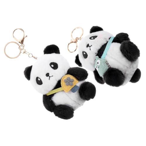 PartyKindom 2 Stück Panda Schlüsselanhänger Plüschanhänger Kuscheliges Cartoon Stofftier Anhänger für Taschen Rucksäcke Geschenkidee für Frauen und Mädchen PartyKindom 2 Stück Panda Schlüsselanhänger Plüschanhänger Kuscheliges Cartoon Stofftier Anhänger für Taschen Rucksäcke Geschenkidee für Frauen und Mädchen von PartyKindom