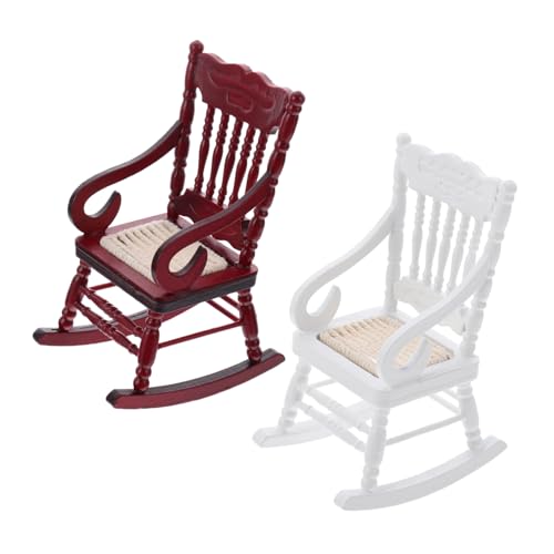 PartyKindom 2 Stück Puppenhausmöbel Modell Mini Stuhl Mini Schaukelstuhl Puppenhaus Modell Stühle Puppenschaukelstuhl Winzige Hausmöbel Ornament Puppenhaus Sessel Holz PartyKindom 2 Stück Puppenhausmöbel Modell Mini Stuhl Mini Schaukelstuhl Puppenhaus Modell Stühle Puppenschaukelstuhl Winzige Hausmöbel Ornament Puppenhaus Sessel Holz von PartyKindom