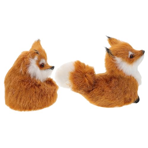PartyKindom 2 Stück Realistische Fuchs Plüschfigur Weiche Mini Tier Ornamente Lebensechte Tierdeko für Babyparty und Festliche Wohnaccessoires Detailreich und Gestaltet PartyKindom 2 Stück Realistische Fuchs Plüschfigur Weiche Mini Tier Ornamente Lebensechte Tierdeko für Babyparty und Festliche Wohnaccessoires Detailreich und Gestaltet von PartyKindom
