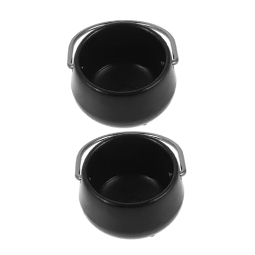 PartyKindom 2 Stück Schwarzer Hängender Kessel Robuster Mini Cauldron Topf Vielseitig für Halloween Dekoration Outdoor Lagerfeuer Szenen PartyKindom 2 Stück Schwarzer Hängender Kessel Robuster Mini Cauldron Topf Vielseitig für Halloween Dekoration Outdoor Lagerfeuer Szenen von PartyKindom