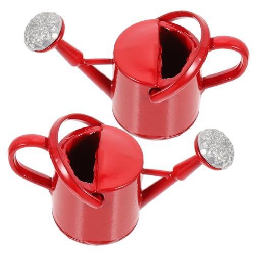 PartyKindom 2 Stück Teiliges Miniatur Gießkannen Realistische Gartenwerkzeuge für Puppenhaus Kindgerechtes Rotes Leichte Dekoration für Mädchen und Kreative Rollenspiele PartyKindom 2 Stück Teiliges Miniatur Gießkannen Realistische Gartenwerkzeuge für Puppenhaus Kindgerechtes Rotes Leichte Dekoration für Mädchen und Kreative Rollenspiele von PartyKindom