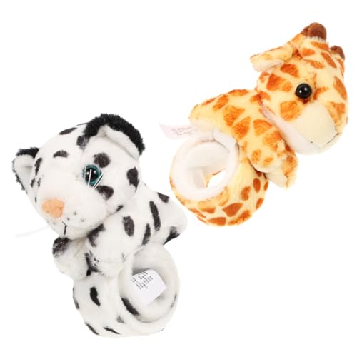 PartyKindom 2 Stück Teiliges Plüsch Tier Schnapparmband für Weiches Kuscheltier Armband mit Giraffe und Schneeleopard Robustes Partygeschenk für Jungen und Mädchen Einfach Anzulegen und PartyKindom 2 Stück Teiliges Plüsch Tier Schnapparmband für Weiches Kuscheltier Armband mit Giraffe und Schneeleopard Robustes Partygeschenk für Jungen und Mädchen Einfach Anzulegen und von PartyKindom