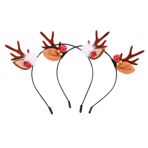 PartyKindom 2 Stück Teiliges Weihnachts Haarreif mit Niedlichen Hirschgeweih Designs Flauschigem Rot und Glocken Festlicher Haarschmuck für Partys Cosplay Bühnenauftritte und PartyKindom 2 Stück Teiliges Weihnachts Haarreif mit Niedlichen Hirschgeweih Designs Flauschigem Rot und Glocken Festlicher Haarschmuck für Partys Cosplay Bühnenauftritte und von PartyKindom