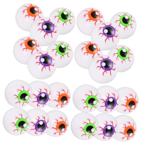PartyKindom 24 Stück Teiliges Halloween Augapfel Bunt aus Kunststoff Realistische Gruselige Pong Augen für Party Dekoration Langlebig Leicht Halloween Requisiten für Cosplay und Trick Treat PartyKindom 24 Stück Teiliges Halloween Augapfel Bunt aus Kunststoff Realistische Gruselige Pong Augen für Party Dekoration Langlebig Leicht Halloween Requisiten für Cosplay und Trick Treat von PartyKindom