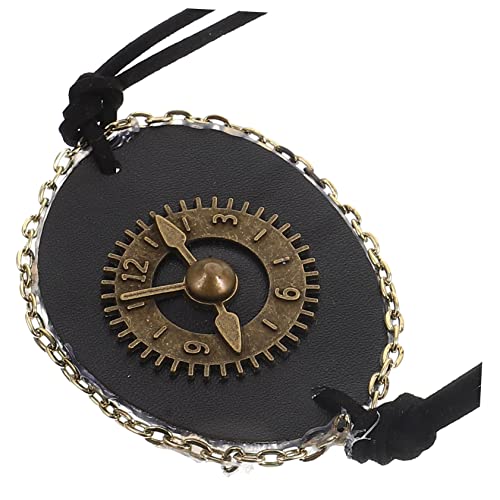 PartyKindom 2st Augenmaske Aus Leder Steampunk-zubehör Augenklappen Für Erwachsene Halloween-dekor Vintage-dekor Cosplay-zubehör Schwarzes Dekor L Aluminiumlegierung Ausrüstung Piratenhut Kind von PartyKindom