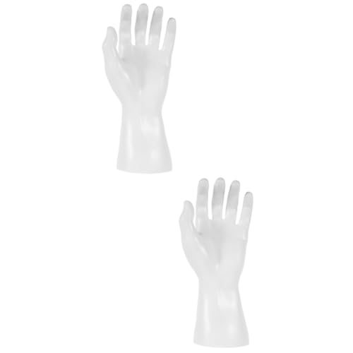 PartyKindom 2st Handmodell-display-requisiten Ring Hand Schaufensterpuppe Schmuckhand Schmuck-organizer-display Handschmuckhalter Schmuckständer Mannequin-hand Raumdekoration Pvc Weiß von PartyKindom