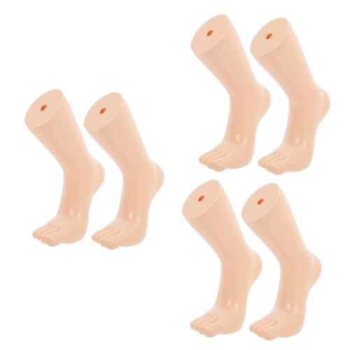 PartyKindom 3 Paare Zehensocken Weibliches Fußsockenmodell Strumpf Schaufensterpuppe Knöchel Fußsockenform Mannequin-fußanzeige Fußschmuck-ausstellungsmodell Sandalen-displayhalter Vinyl von PartyKindom