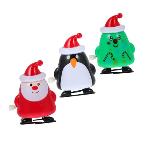 PartyKindom 3 Stück Aufziehspielzeug Teiliges Weihnachtsmann Pinguin Weihnachtsbaum Lustiges Kleines Niedliches Uhrwerkspielzeug für Kinderzimmer und Weihnachtsdeko PartyKindom 3 Stück Aufziehspielzeug Teiliges Weihnachtsmann Pinguin Weihnachtsbaum Lustiges Kleines Niedliches Uhrwerkspielzeug für Kinderzimmer und Weihnachtsdeko von PartyKindom
