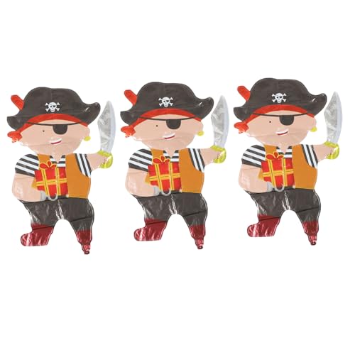 PartyKindom 3 Stück Piraten Kapitän Folienballons Teilig Aluminiumfolie Langlebig Sicher Jungen Geburtstag Partydeko Piratenthema Zubehör PartyKindom 3 Stück Piraten Kapitän Folienballons Teilig Aluminiumfolie Langlebig Sicher Jungen Geburtstag Partydeko Piratenthema Zubehör von PartyKindom
