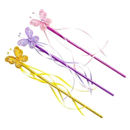 PartyKindom 3 Stück Teiliges Feenstab für Schmetterlingsdekor Bunte Prinzessin Zauberstäbe aus Sicherem PVC und Accessoire für Kostümpartys und Rollenspiele PartyKindom 3 Stück Teiliges Feenstab für Schmetterlingsdekor Bunte Prinzessin Zauberstäbe aus Sicherem PVC und Accessoire für Kostümpartys und Rollenspiele von PartyKindom